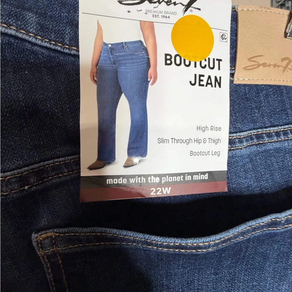 Seven 7 Bootcut Jeans, Women's Size 22W, NWT